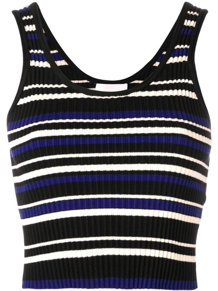 3.1 Phillip Lim Cropped Multi-stripe Tank Top - Blue