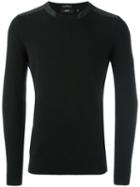 Boss Hugo Boss Colour Block Jumper, Men's, Size: Xl, Black, Virgin Wool