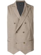 Eleventy Double-breasted Waistcoat - Nude & Neutrals