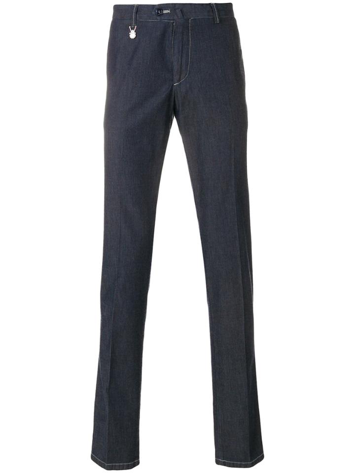 Billionaire Straight Leg Tailored Dressy Jeans - Blue