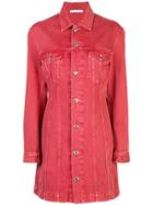 Helmut Lang Button-up Shirt Dress - Red