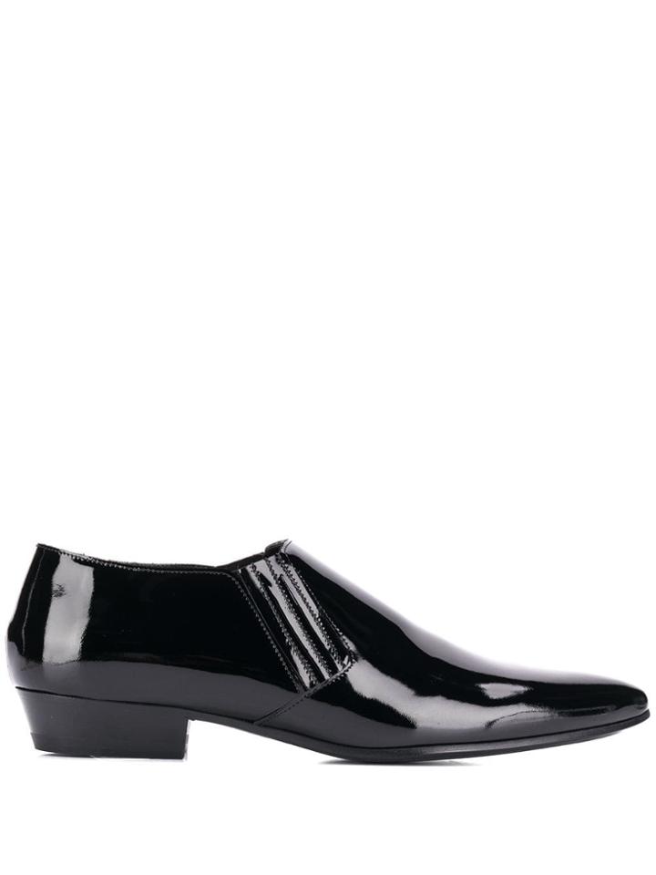 Saint Laurent Patent Ankle Boots - Black