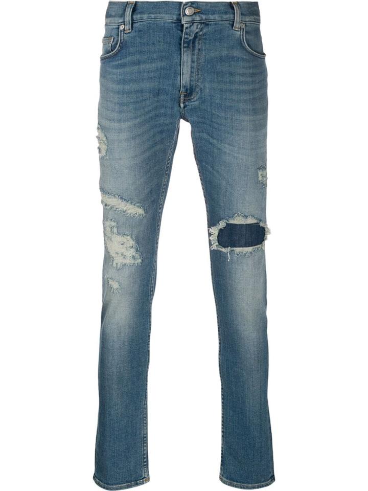 Tommy Hilfiger Mid-rise Distressed Jeans - Blue