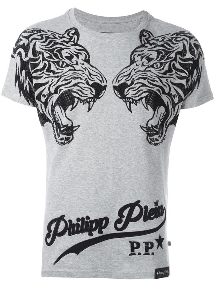 Philipp Plein 'double Tiger' T-shirt - Grey