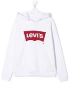 Levi's Kids Logo Hooded Sweatshirt - White