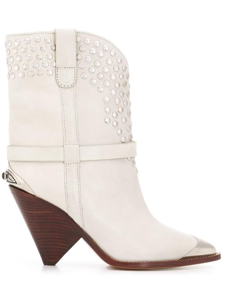 Isabel Marant Lamsy Studded Boots - Grey