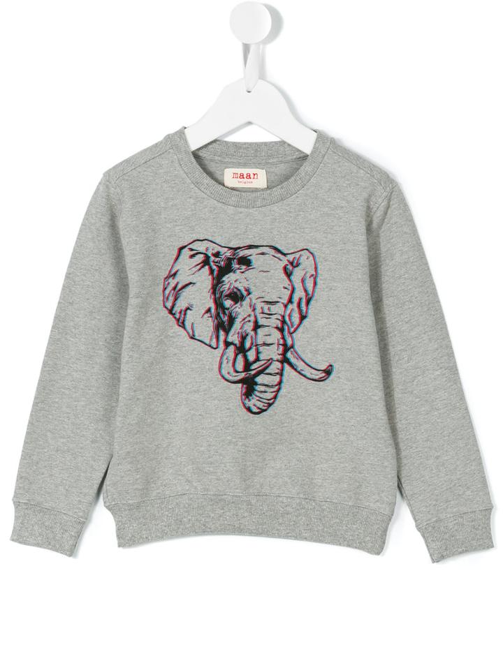 Maan 3d Elephant Print Sweatshirt, Toddler Boy's, Size: 3 Yrs, Grey