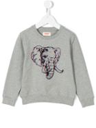 Maan 3d Elephant Print Sweatshirt, Toddler Boy's, Size: 3 Yrs, Grey