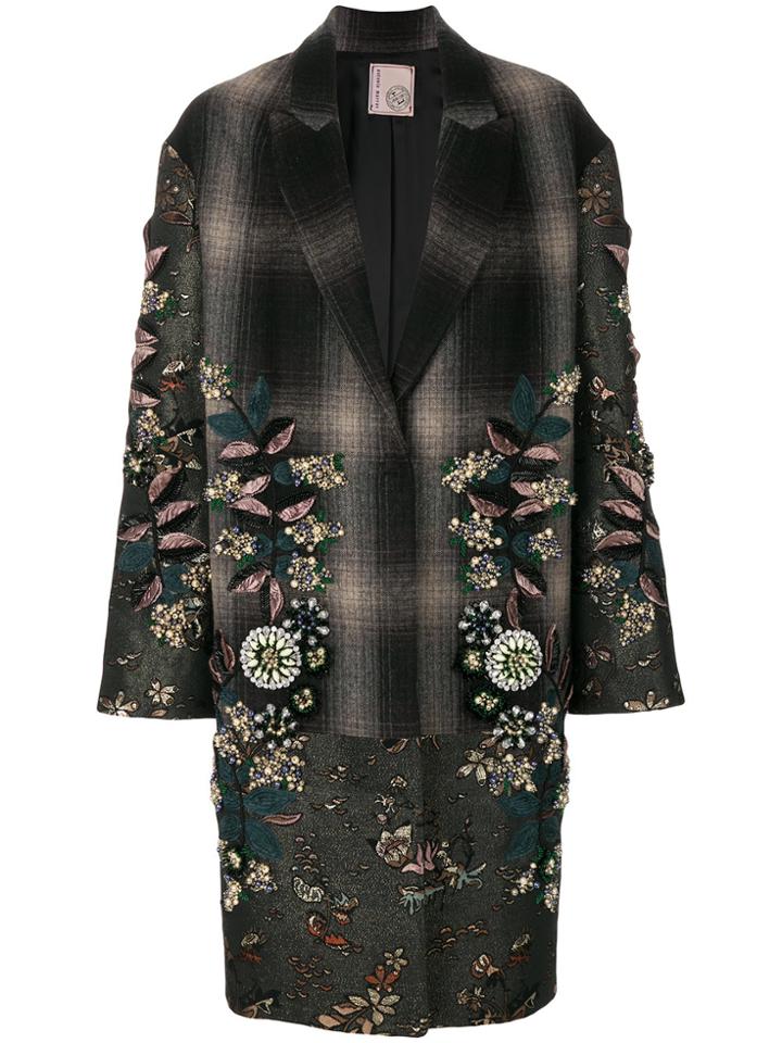 Antonio Marras Embellished Single Breasted Coat - Grey