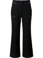 3.1 Phillip Lim Pocket Embellished Cropped Trousers, Women's, Size: 00, Black, Cotton/polyamide/virgin Wool