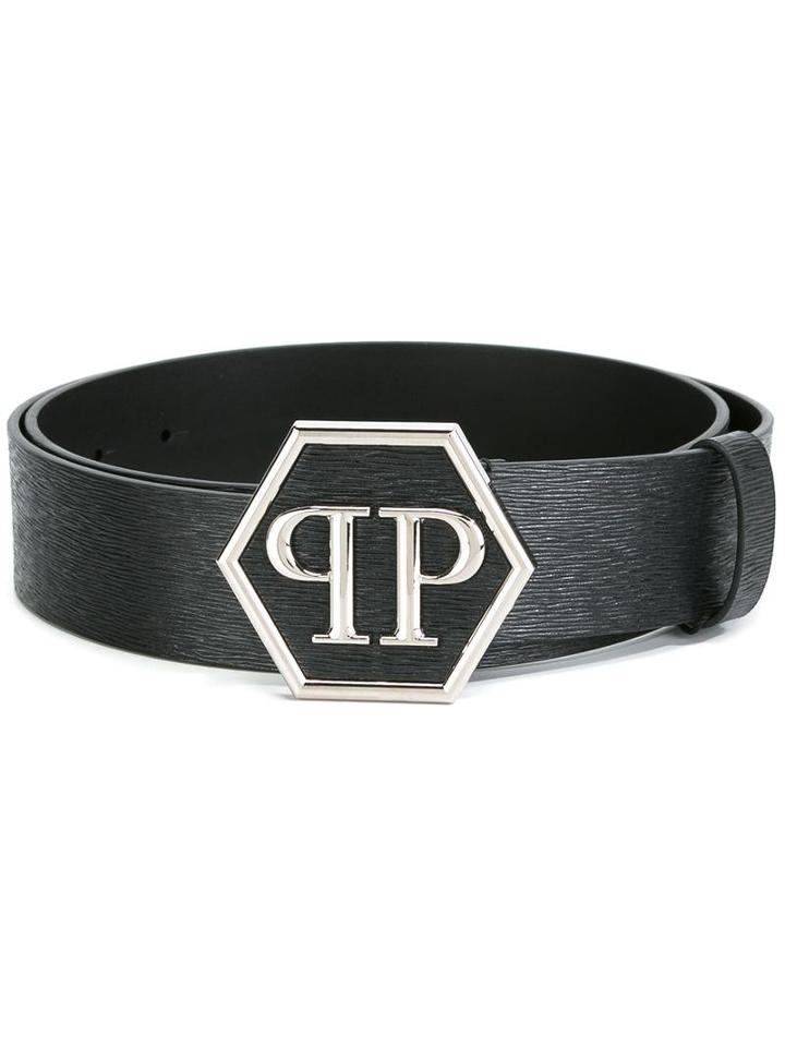 Philipp Plein Buckled Belt, Men's, Size: 95, Black, Leather