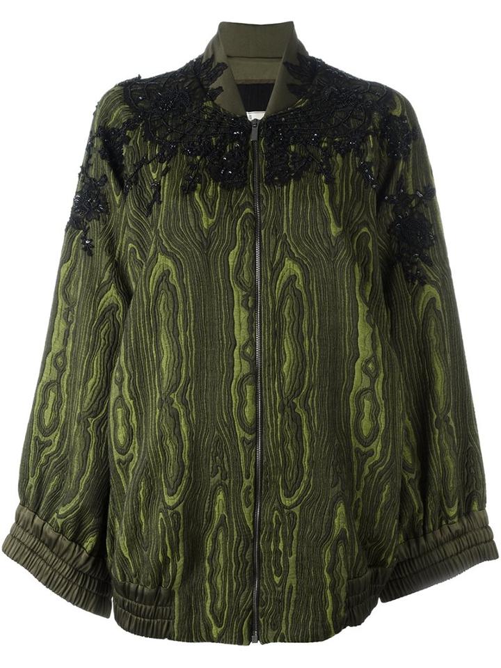 Antonio Marras Embellished Jacquard Bomber Jacket