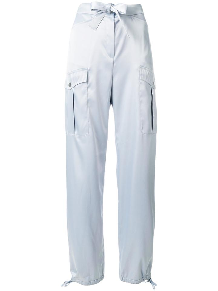 Karl Lagerfeld Bow Detail Cargo Trousers - Grey