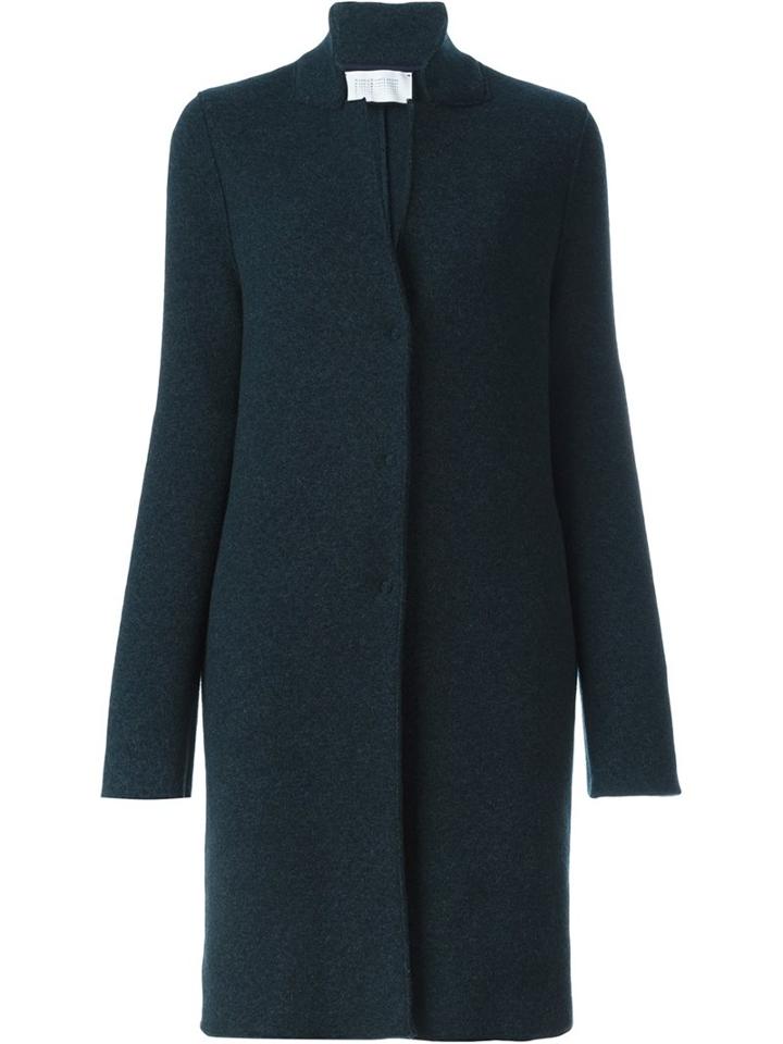 Harris Wharf London 'cocoon' Coat, Women's, Size: 40, Green, Virgin Wool