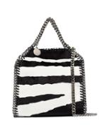 Stella Mccartney Mini Falabella Zebra Print Shoulder Bag - Black