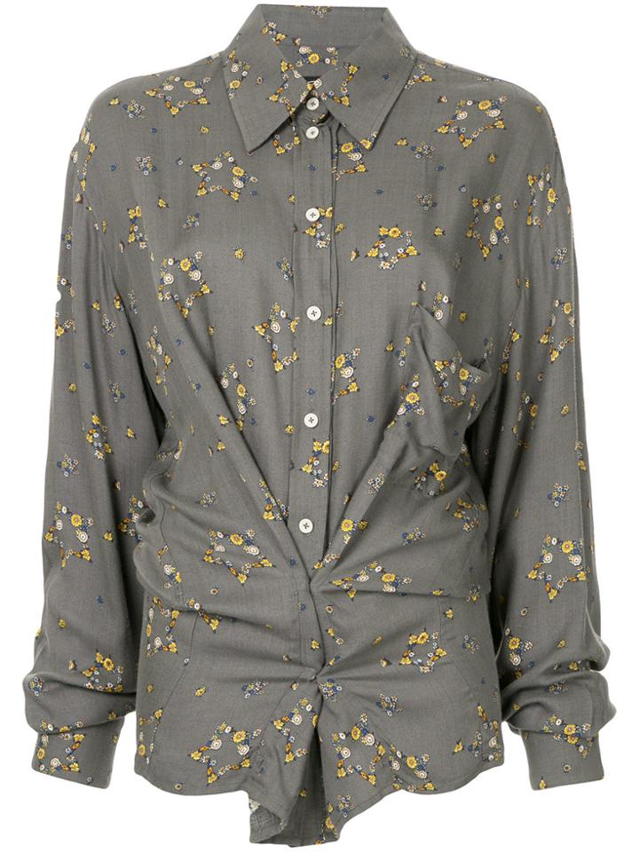 Zambesi Floral Stars Print Shirt - Grey
