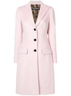 Dolce & Gabbana Single Breasted Midi Coat - Pink & Purple