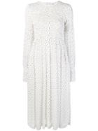 Ganni Dotted Long Dress - White