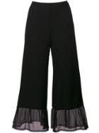 See By Chloé Cropped Wide-leg Trousers - Black