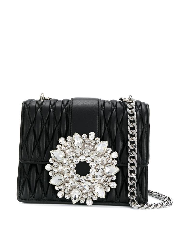 Gedebe Embellished Brooch Tote - Black