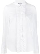 Red Valentino Ruffle Bib Shirt - White