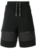 Les Hommes Urban Zip Pocket Track Shorts - Black