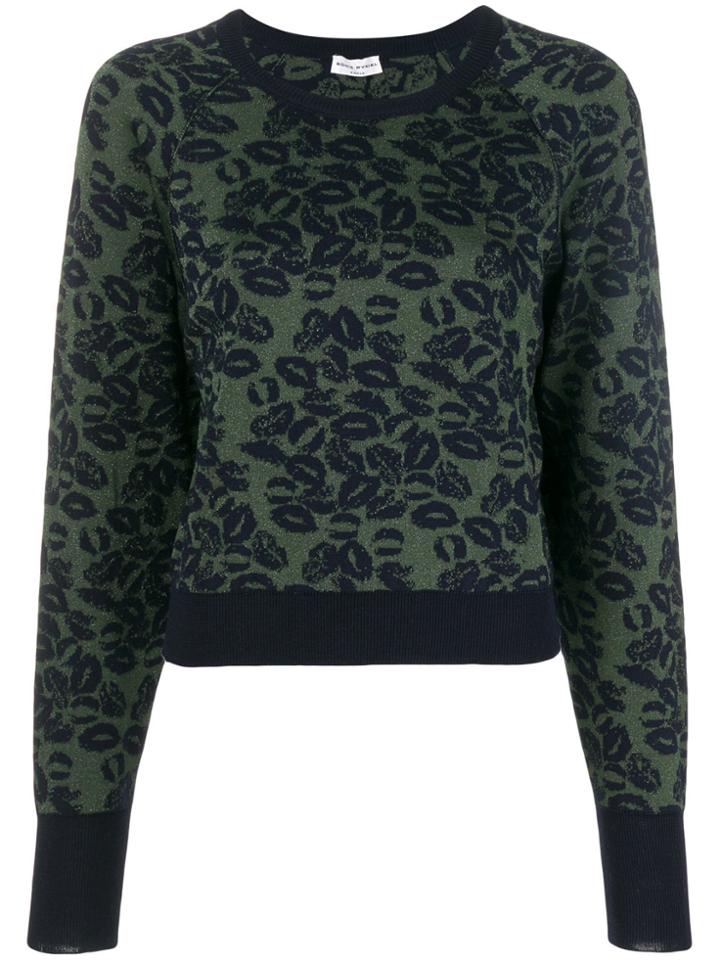 Sonia Rykiel Glitter Knit Jumper - Green