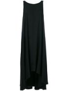 Yohji Yamamoto Sleeveless High Low Midi Dress - Black