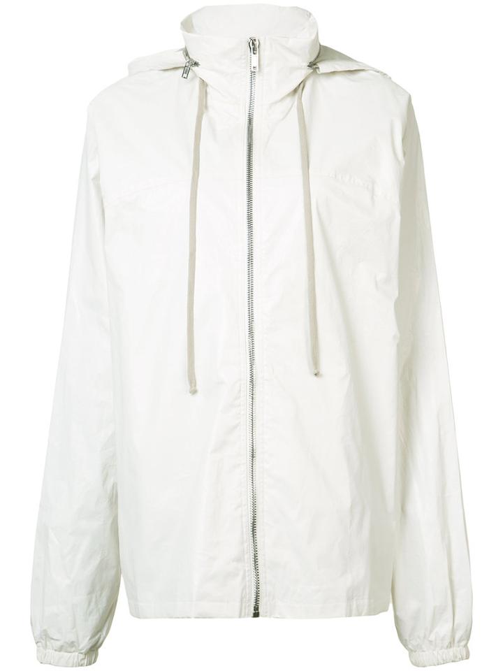 Hooded Windbreaker - Women - Cotton - M, White, Cotton, Rick Owens Drkshdw