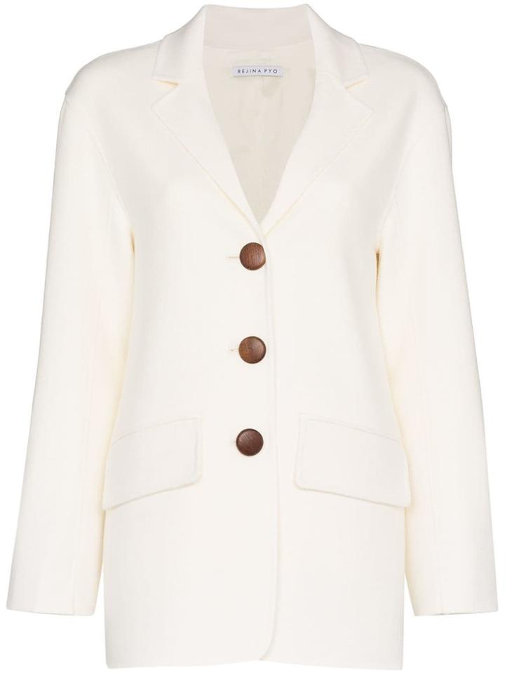 Rejina Pyo Rejina Ls Jkt Blzr Sb Chk - White
