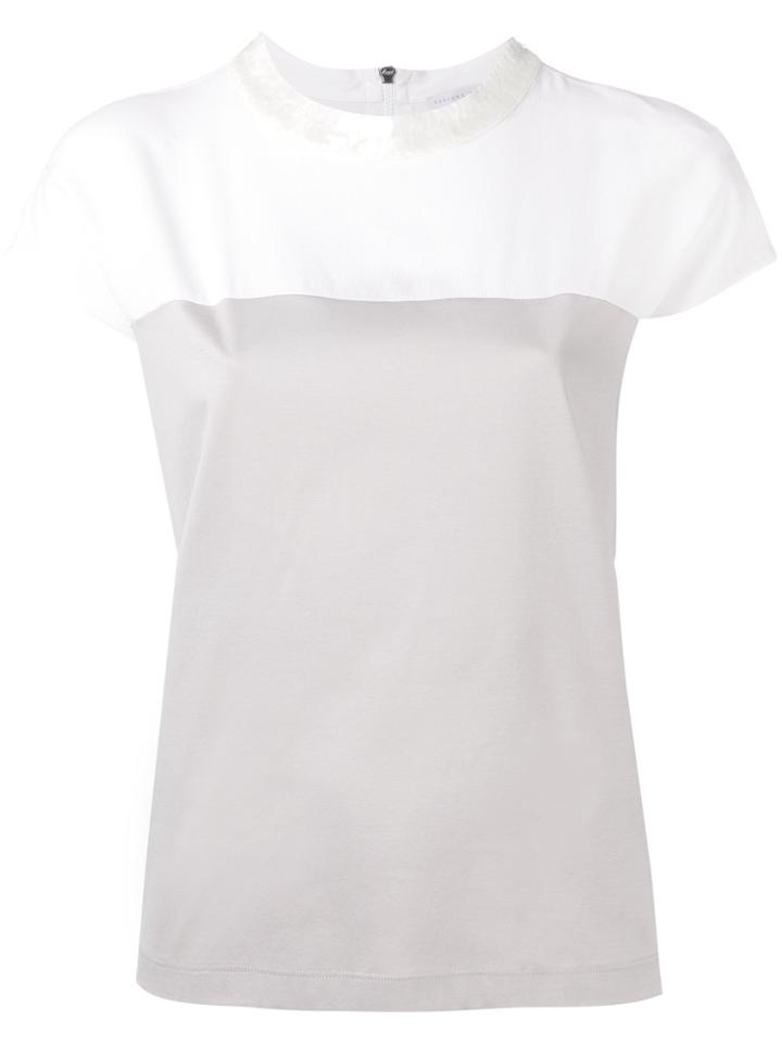 Fabiana Filippi Bicolour T-shirt - Nude & Neutrals