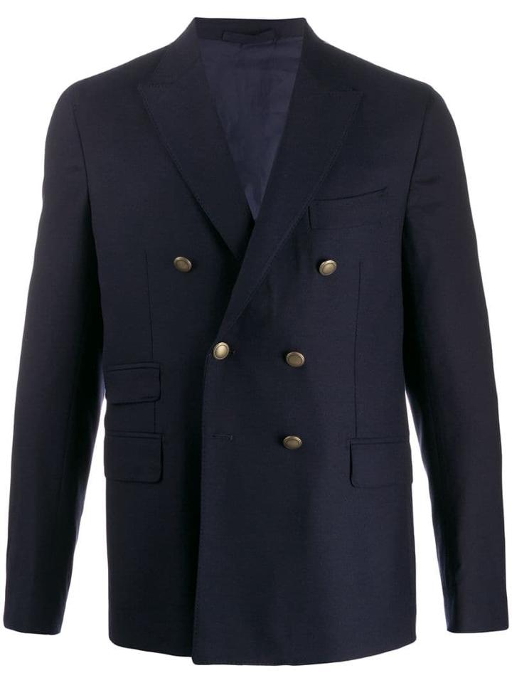 Eleventy Double Buttoned Dinner Jacket - Blue