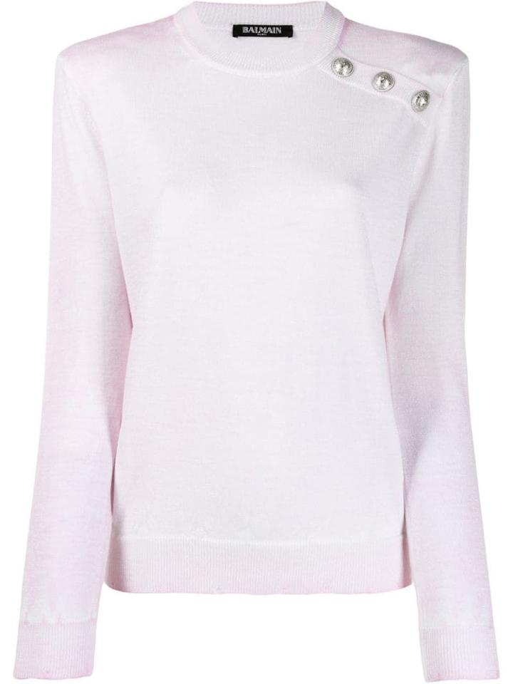 Balmain Spray Paint Wool Sweater - Pink