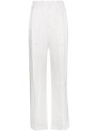 Givenchy Silk Wide Leg Trousers - White
