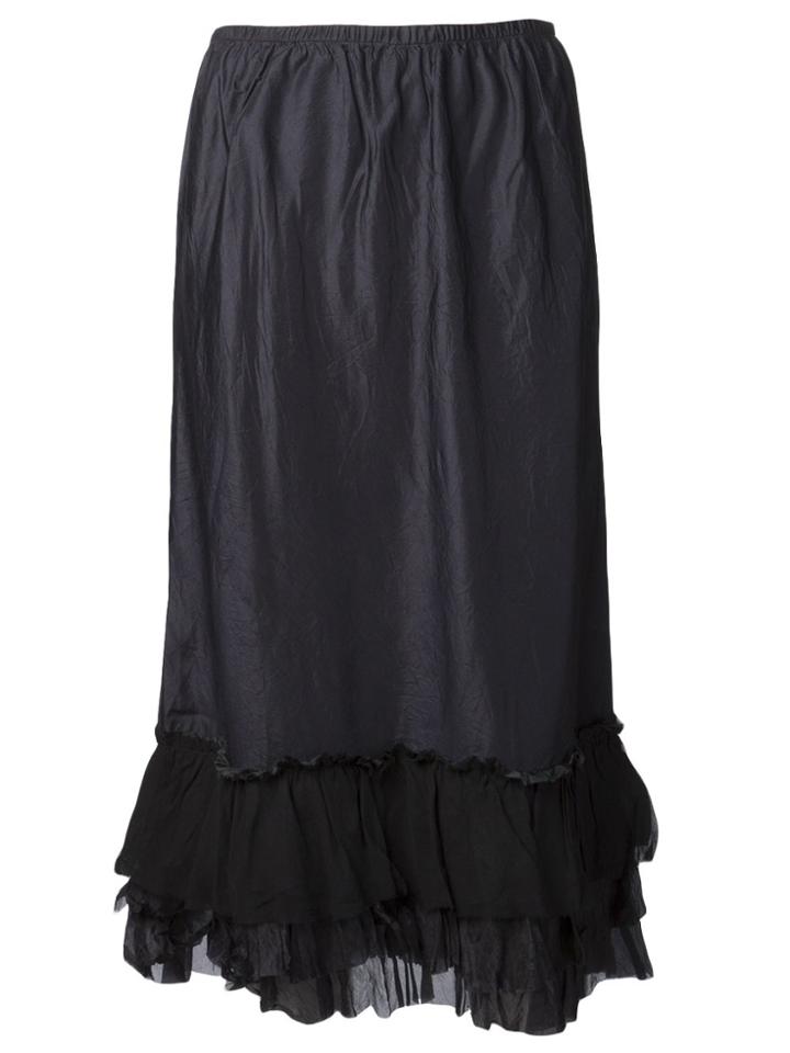 Dosa Long Ruffle Skirt - Black