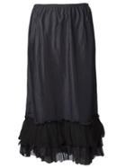 Dosa Long Ruffle Skirt - Black