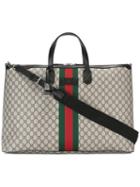 Gucci Gg Supreme Tote, Women's, Brown, Calf Leather
