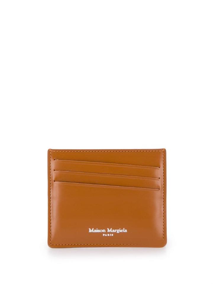Maison Margiela Embossed Logo Card Holder - Brown