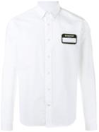 Ami Alexandre Mattiussi Name Tag Patch Shirt, Men's, Size: 41, White, Cotton