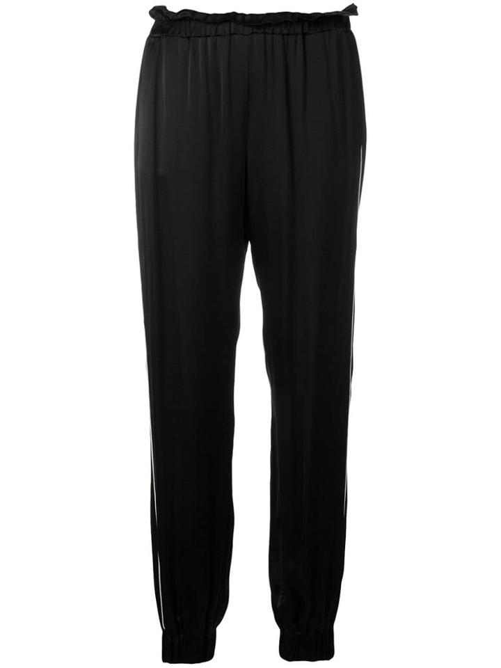 Pinko Satin Tapered Trousers - Black