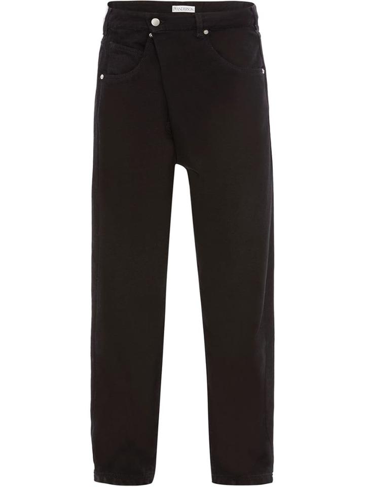 Jw Anderson Fold Front Jeans - Black