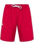 Kappa Drawstring Swim Shorts - Red