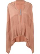 Rick Owens Asymmetric Cardigan, Women's, Size: Large, Pink/purple, Cotton