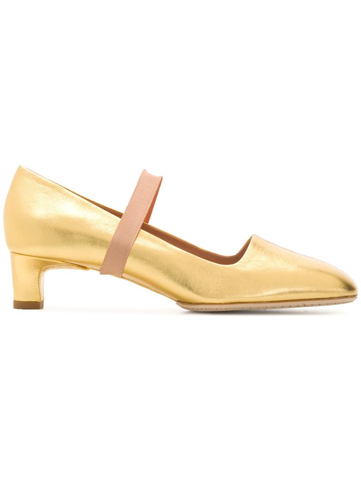 Santoni Metallic Strap Pumps