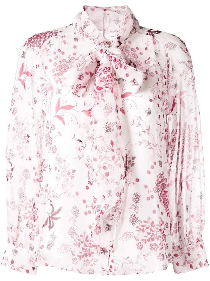 Max Mara Studio Floral Embroidered Blouse - White