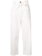 3.1 Phillip Lim Straight Leg Cropped Trousers - White