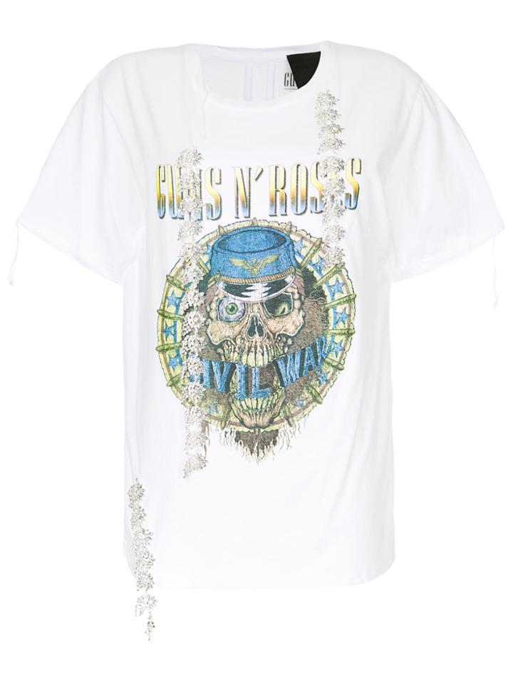 Tiger In The Rain Embellished Printed T-shirt - White