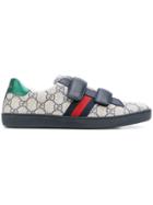 Gucci Kids Logo Straped Sneakers - Multicolour