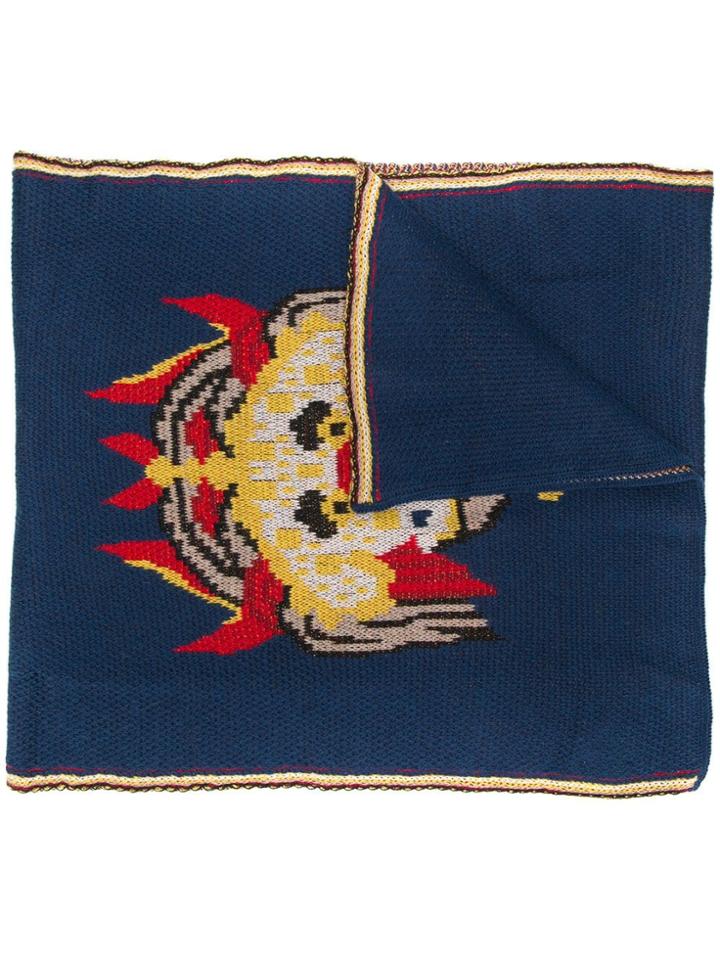 Kirin Graphic Print Scarf - Blue