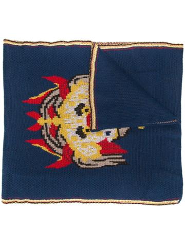 Kirin Graphic Print Scarf - Blue